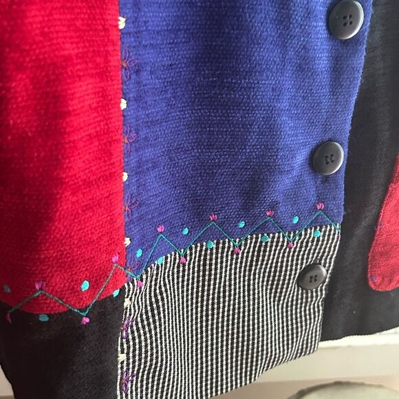 Koret Petites Multicolor Patchwork Blazer M - Picture 12 of 16